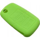 Capa silicone Volkswagen, três botões, verde