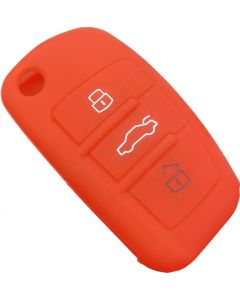 Capa silicone Audi, três botões, vermelho